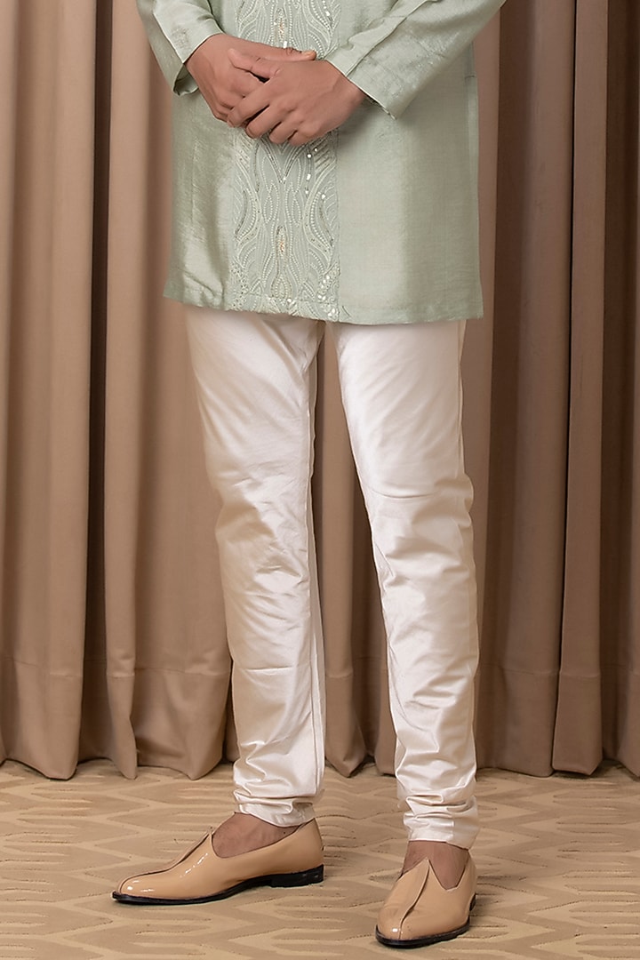 Mint Green Embroidered Indo-Western Set by Ankit V Kapoor at Pernia's Pop Up Shop
