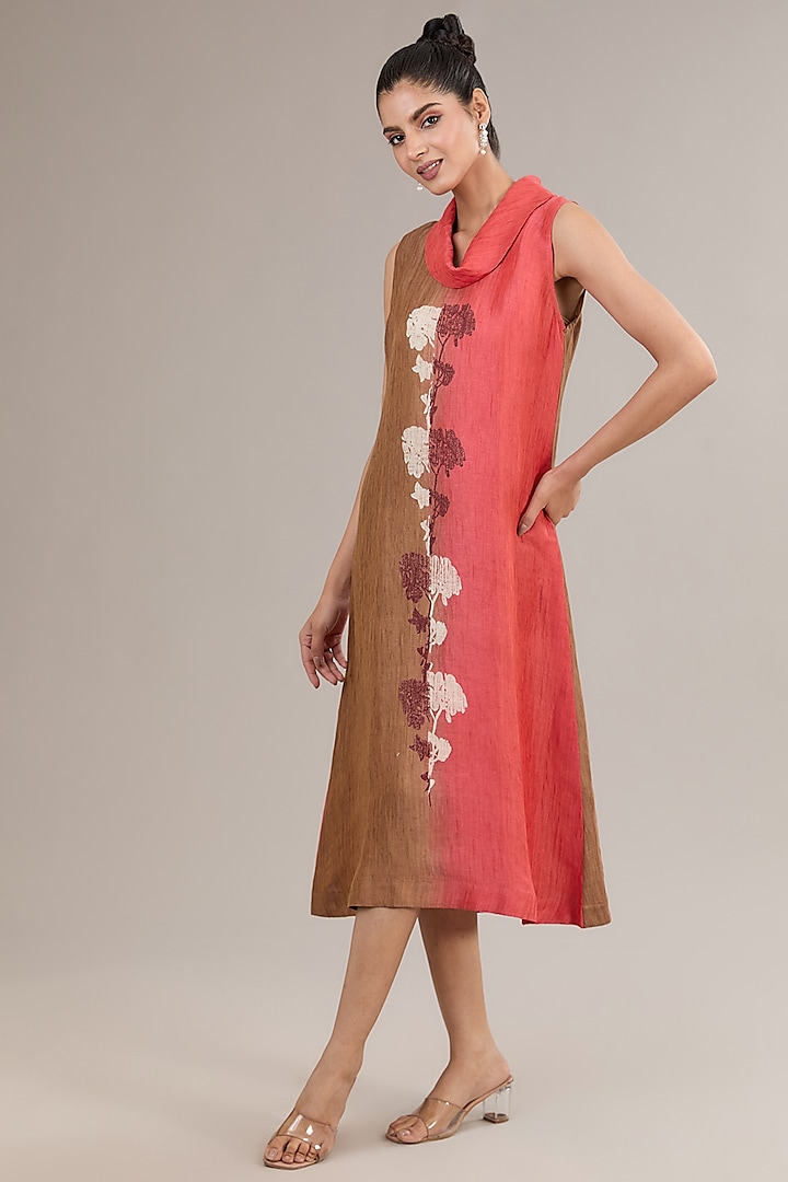 Multi-Colored Crepe Linen Printed Sleeveless Kurta by Avni Bhuva at Pernia's Pop Up Shop