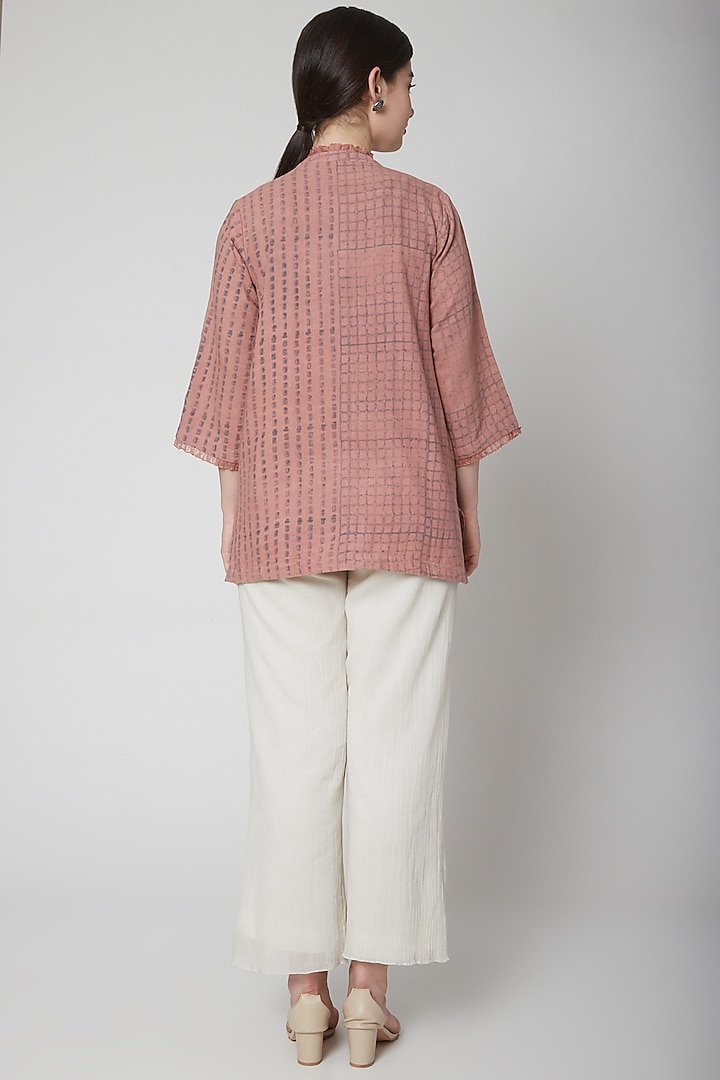 Red Floral & Checks Printed Shirt by Avni Bhuva at Pernia's Pop Up Shop