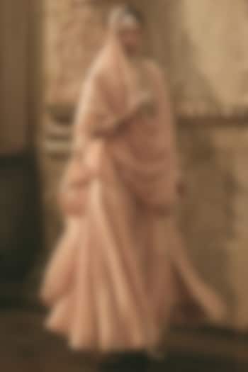 Beige Chanderi Embroidered Bridal Anarkali Set by Avacara at Pernia's Pop Up Shop