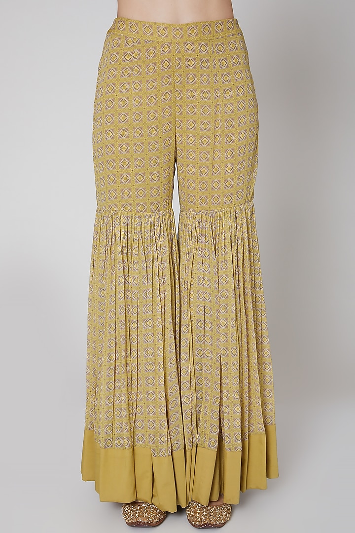 Yellow Printed Pant Set by AWIGNA BY VARSHA & RITTU at Pernia's Pop Up Shop