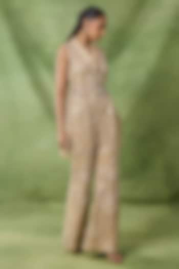 Ivory Net Embellished Co-Ord Set by AWIGNA BY VARSHA & RITTU at Pernia's Pop Up Shop