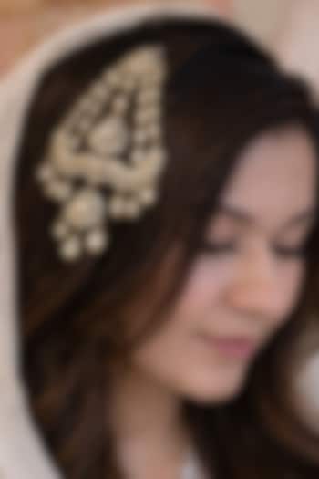 Gold Finish Kundan Polki Passa by AVSA Jewels at Pernia's Pop Up Shop