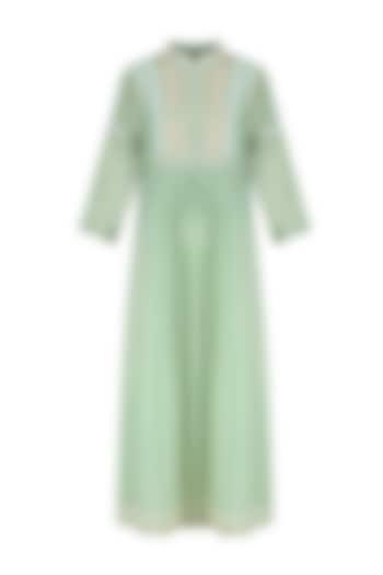 Mint green beads, sequins and kantha stitched tunic available only at Pernia's Pop Up Shop.