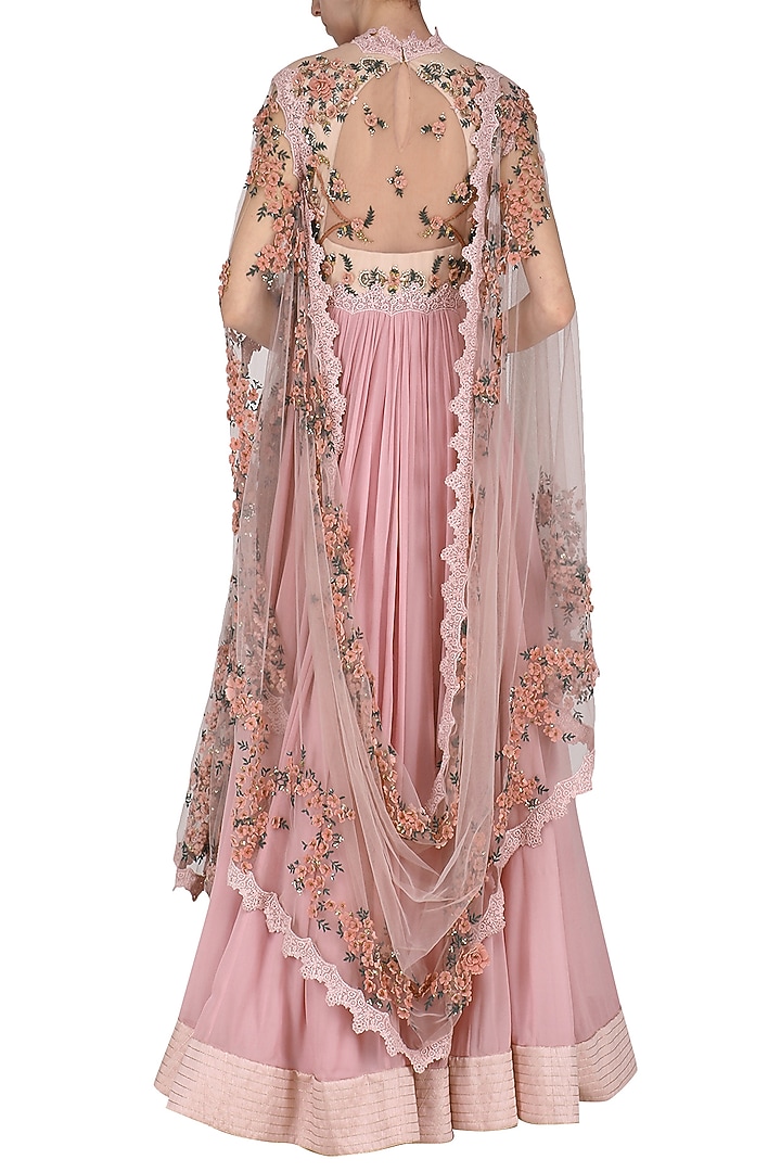 Lilac embroidered anarkali gown available only at Pernia's Pop Up Shop.
