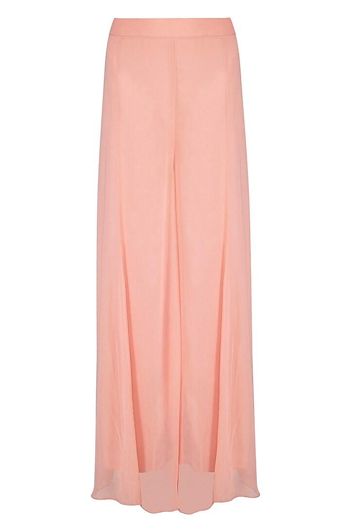 Peach Embroidered Wedding Anarkali Set by AWIGNA by Varsha and Rittu at Pernia's Pop Up Shop