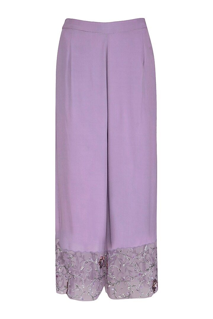 Lilac Embroidered Wedding Anarkali Set by AWIGNA by Varsha and Rittu at Pernia's Pop Up Shop