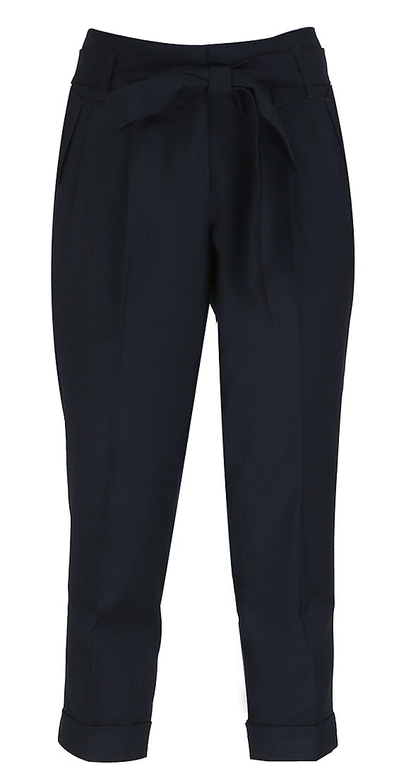 Black cropped pants with front knot available only at Pernia's Pop Up Shop.