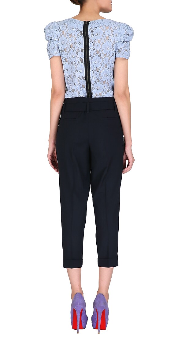 Black cropped pants with front knot available only at Pernia's Pop Up Shop.