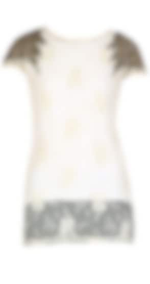 Lace top with embellished shoulders available only at Pernia's Pop Up Shop.