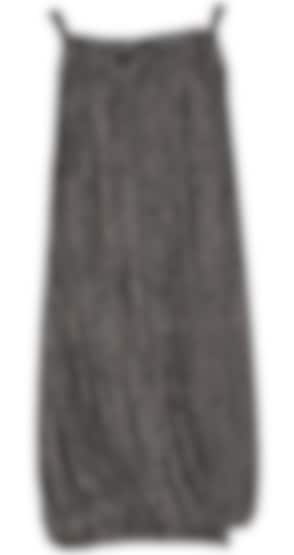 Black all-over tiny print tulip hem dress available only at Pernia's Pop Up Shop.