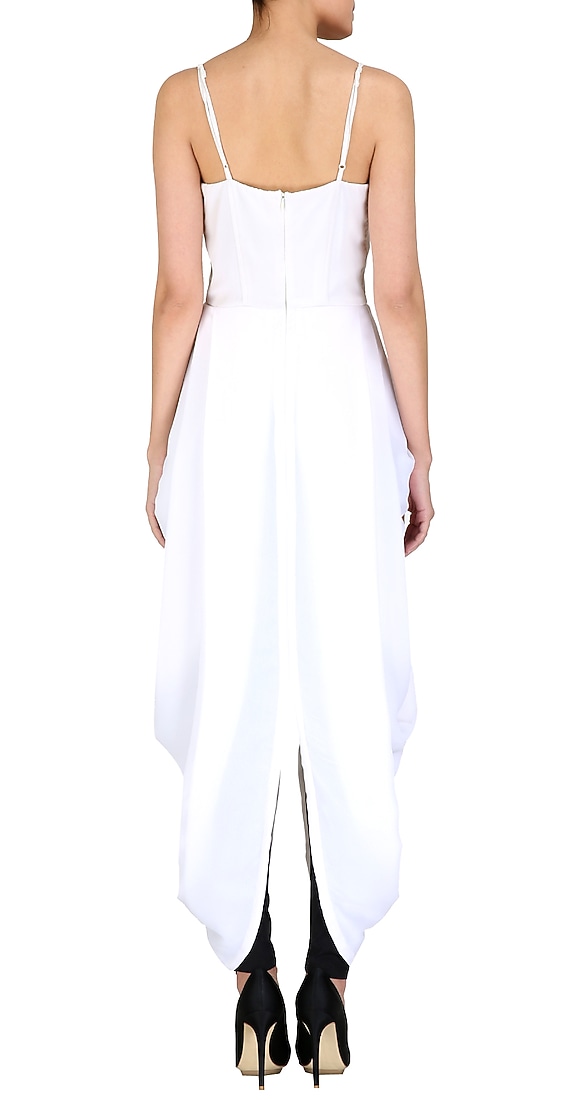 Long white bra dress with a slit in the front  available only at Pernia's Pop Up Shop.  