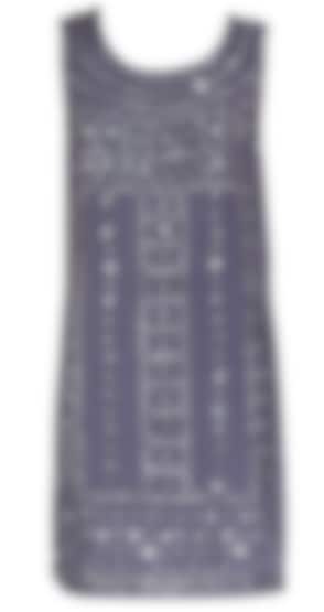 Purple grey all-over embellished dress available only at Pernia's Pop Up Shop.