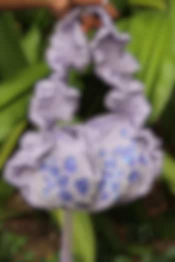 Lavender Silk Satin Hand Embroidered Baguette Bag by AYE VI at Pernia's Pop Up Shop