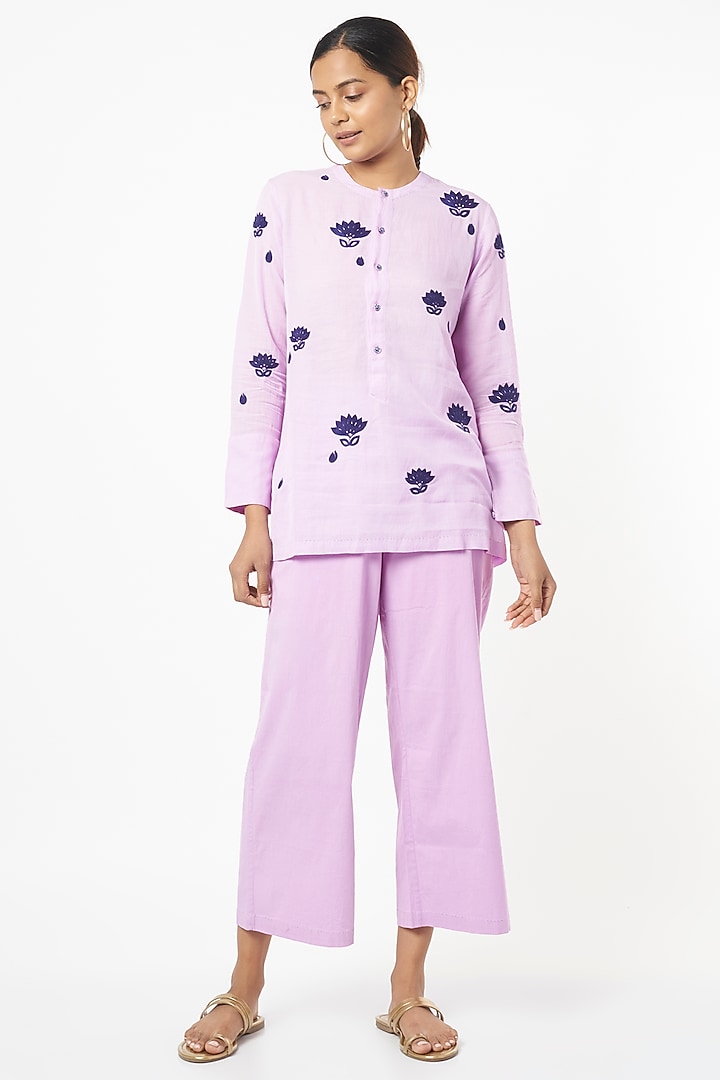 Purple Cotton Pants by AYAKA at Pernia's Pop Up Shop