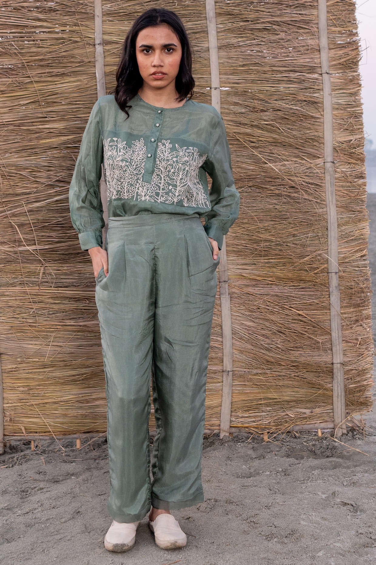 Buy Cotton Bell Bottom Pants for Women Online from Indias Luxury Designers  2023