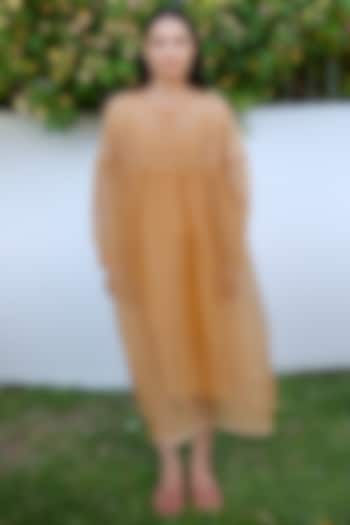 Yellow Embroidered Vacation Dress by AYAKA at Pernia's Pop Up Shop