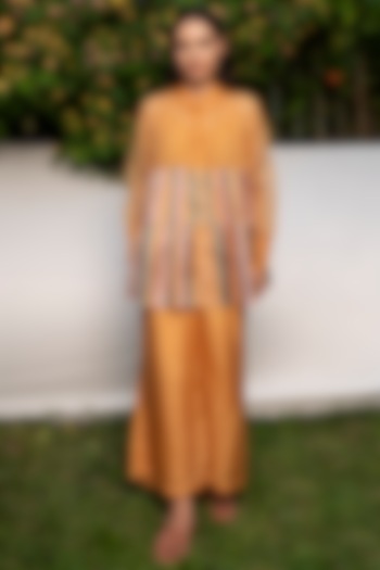 Yellow Embroidered Shirt by AYAKA at Pernia's Pop Up Shop