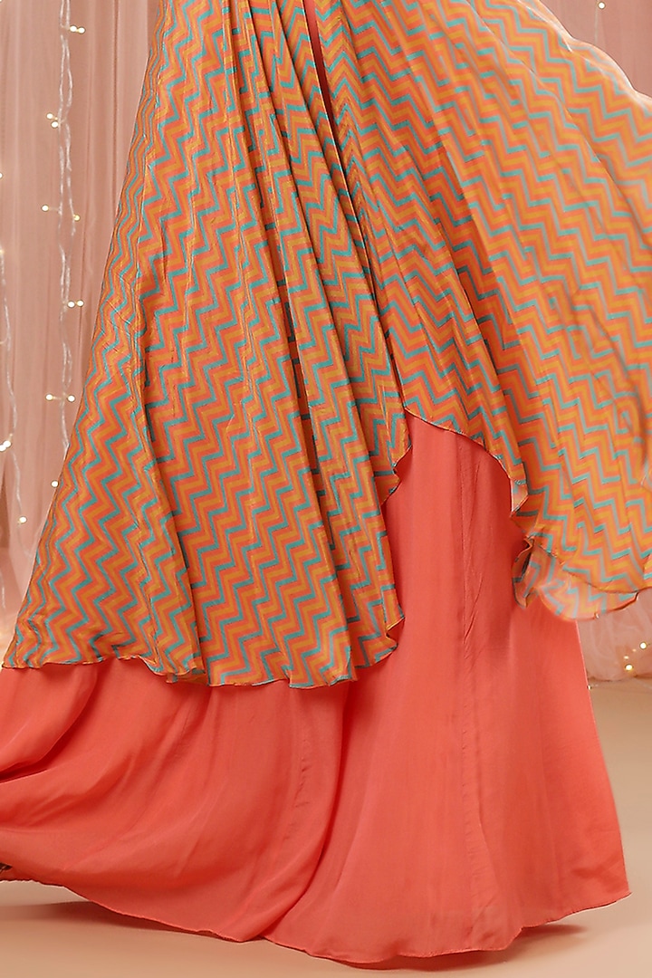 Multi-Colored Crepe Silk Tunic Set by Aayushi Maniar at Pernia's Pop Up Shop