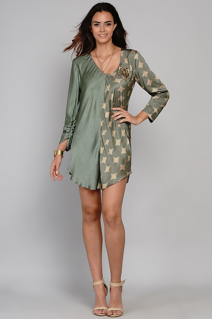 Green Modal Shirt Dress by Angry Owl