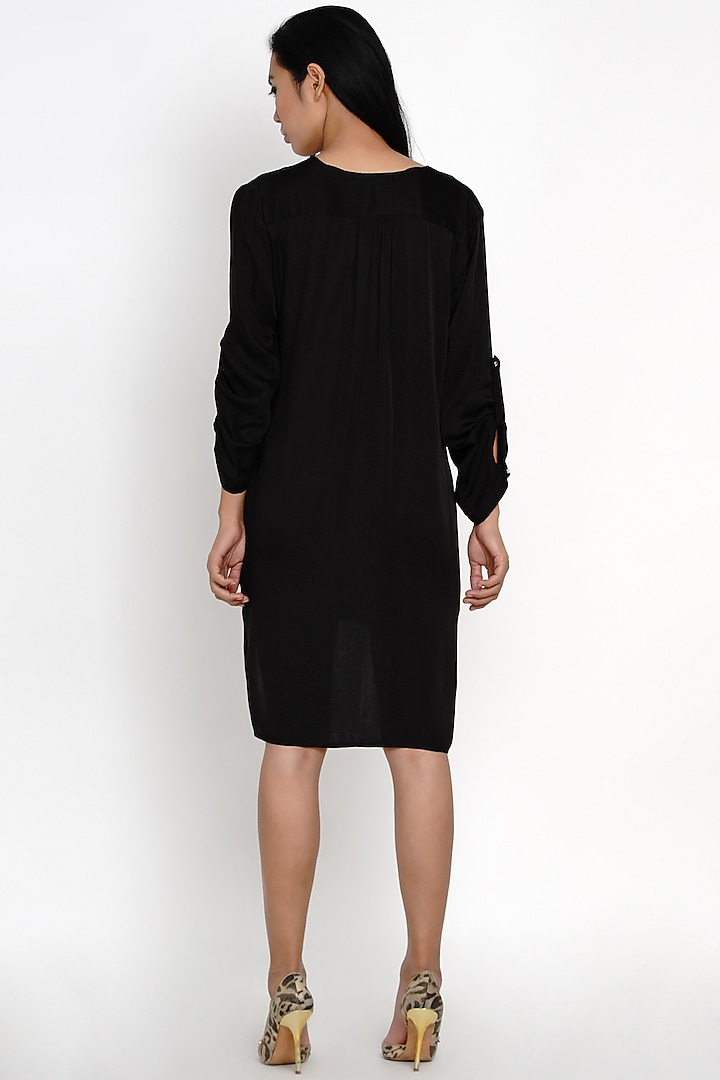 Black Modal High-Low Summer Dress by Angry Owl at Pernia's Pop Up Shop