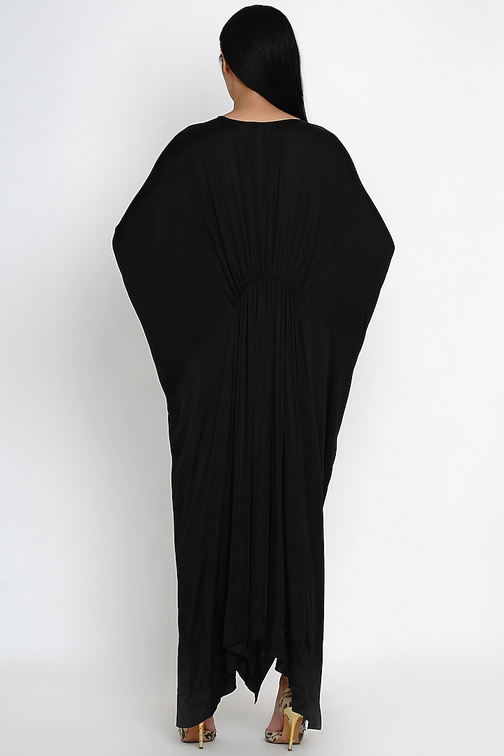 Black Modal Kaftan by Angry Owl at Pernia's Pop Up Shop