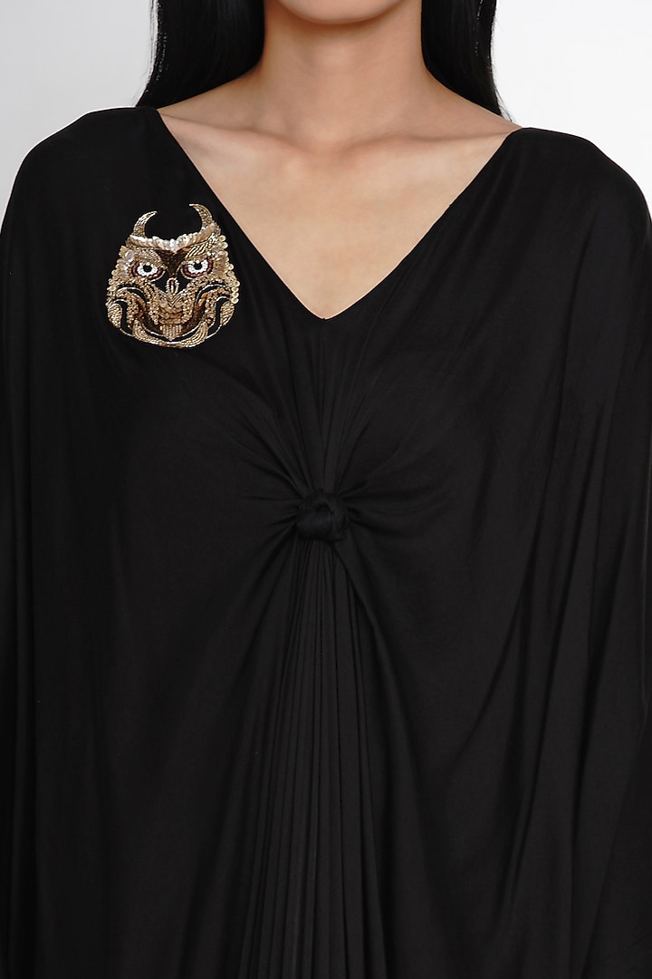 Black Modal Kaftan by Angry Owl at Pernia's Pop Up Shop