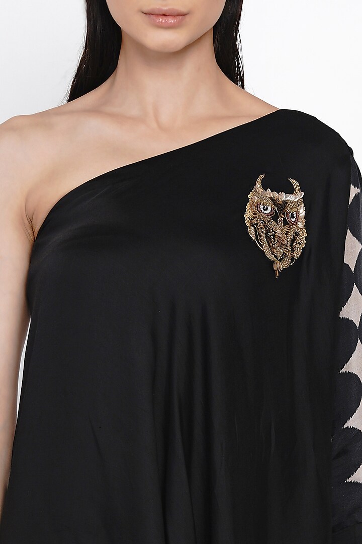 Black Modal One Shoulder Summer Dress by Angry Owl at Pernia's Pop Up Shop