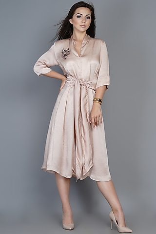 Pink Modal Midi Dress by Angry Owl