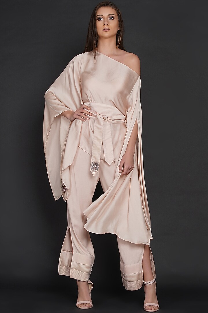 Pink Modal Pant Set by Angry Owl at Pernia's Pop Up Shop