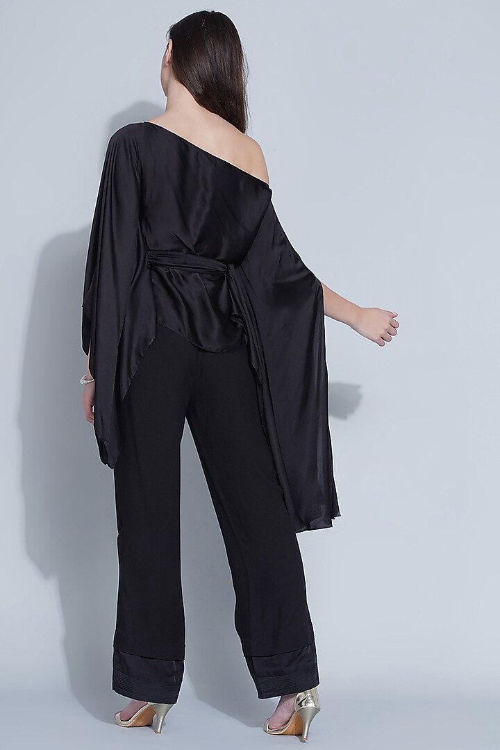 Black Modal Pant Set by Angry Owl at Pernia's Pop Up Shop