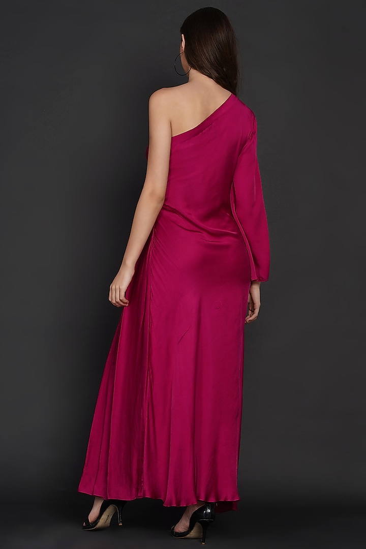 Hot Pink Modal Embellished Vacation Dress by Angry Owl at Pernia's Pop Up Shop