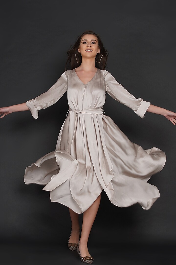 Ivory Modal Midi Summer Dress by Angry Owl at Pernia's Pop Up Shop