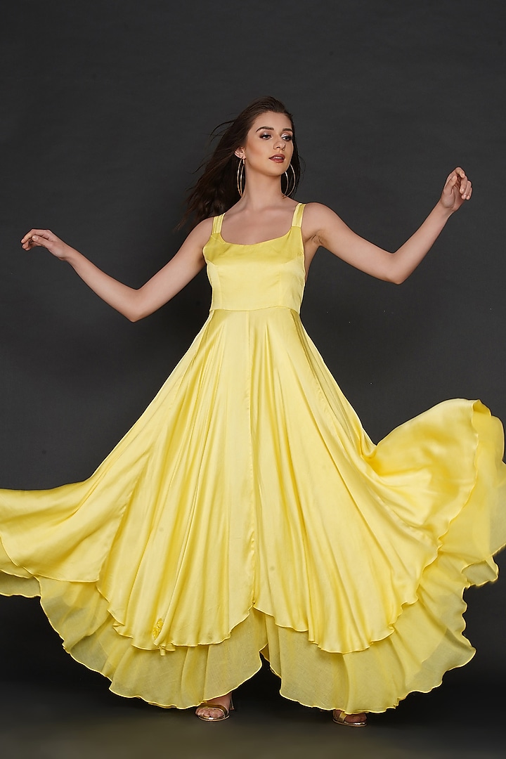 Yellow Modal Maxi Vacation Dress by Angry Owl at Pernia's Pop Up Shop