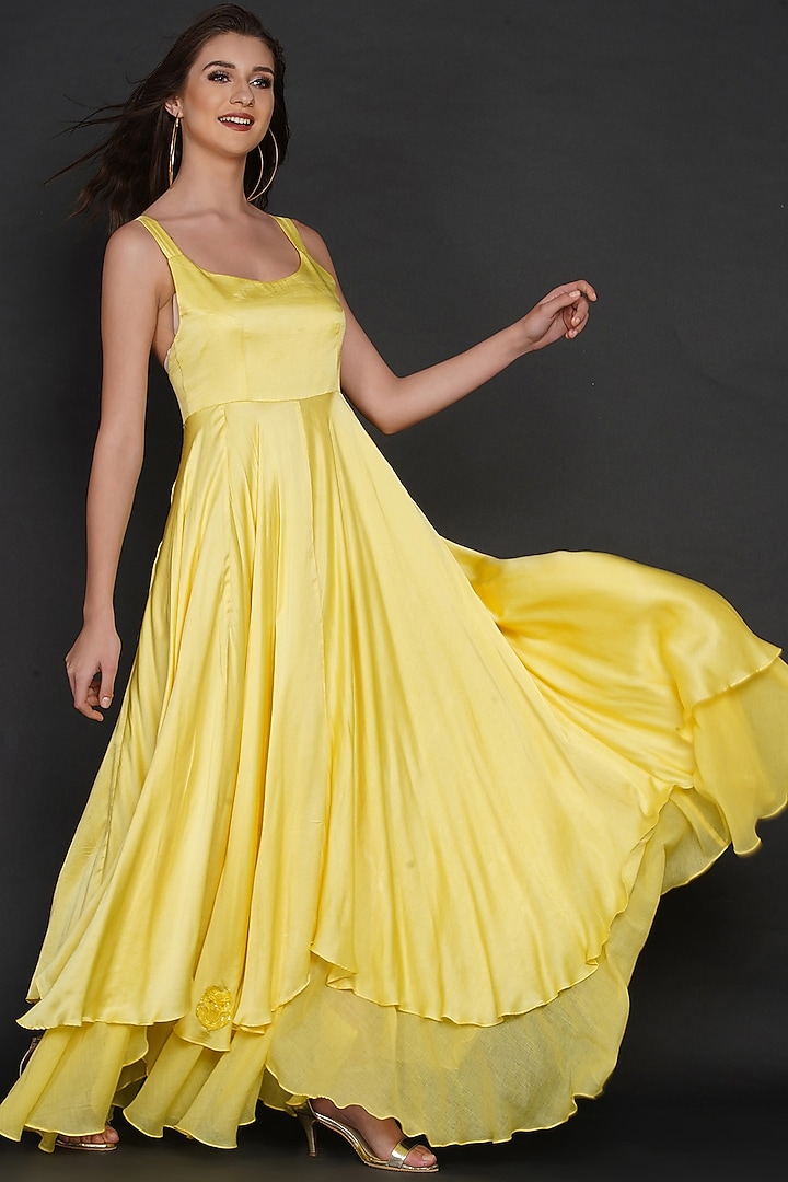 Yellow Modal Maxi Vacation Dress by Angry Owl at Pernia's Pop Up Shop