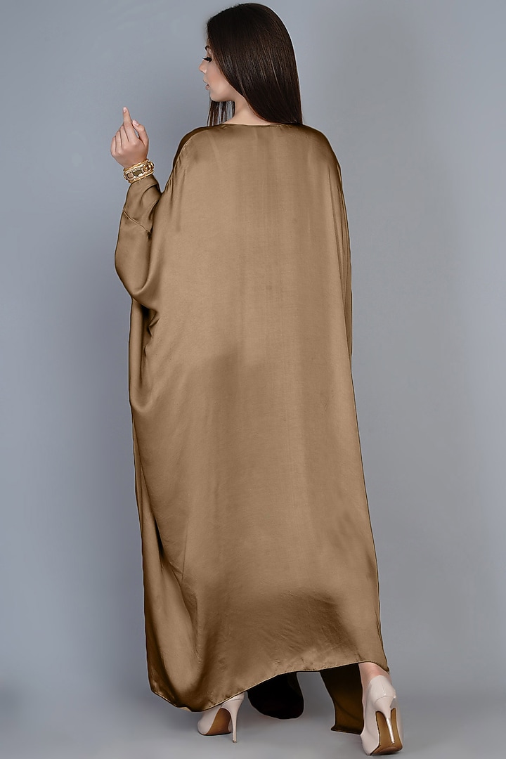 Taupe Modal Kaftan Dress by Angry Owl at Pernia's Pop Up Shop