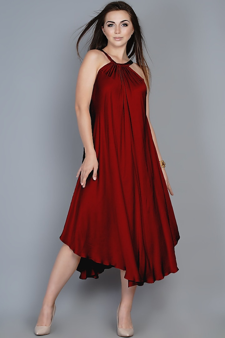 Maroon Modal Dress by Angry Owl
