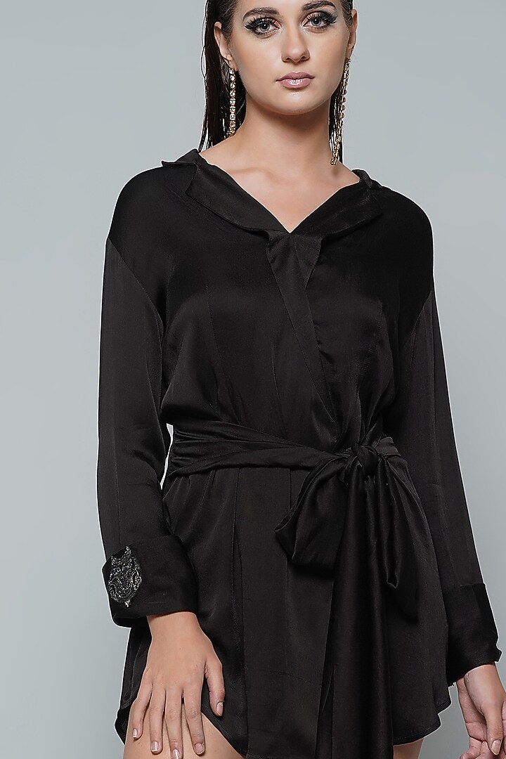 Black Modal Blazer Summer Dress by Angry Owl at Pernia's Pop Up Shop