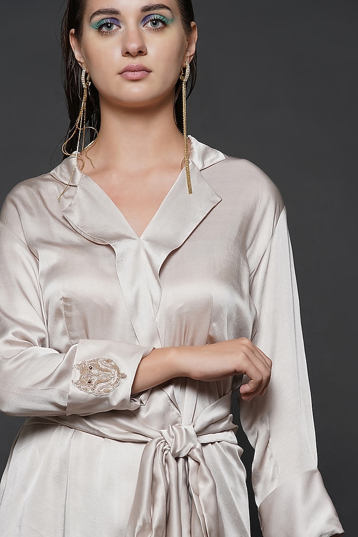Ivory Modal Blazer Summer Dress by Angry Owl at Pernia's Pop Up Shop