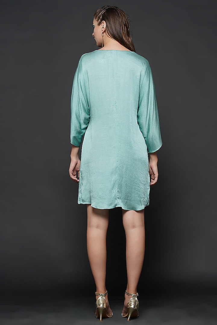 Sea Blue Modal Twist Summer Dress by Angry Owl at Pernia's Pop Up Shop