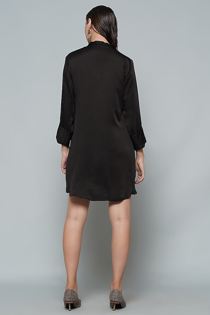 Black Modal Draped Summer Dress by Angry Owl at Pernia's Pop Up Shop