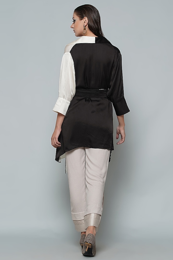 Black & White Half-n-Half Top by Angry Owl at Pernia's Pop Up Shop