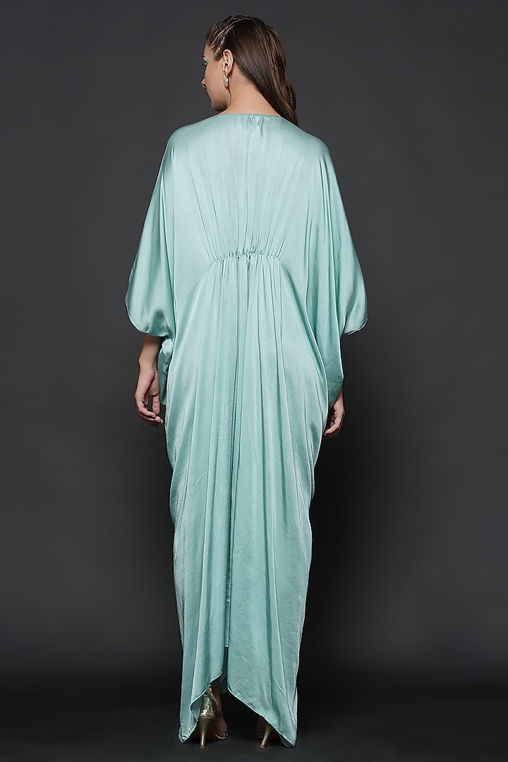 Sea Blue Modal Kaftan by Angry Owl at Pernia's Pop Up Shop