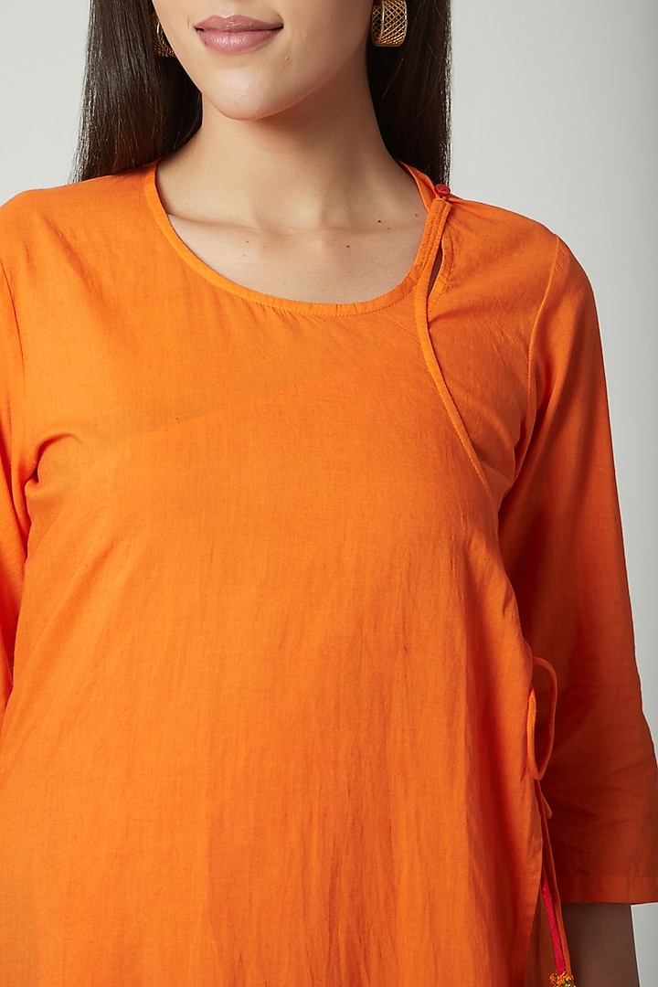 Orange Ombre Wrap Summer Dress  by Ayinat By Taniya O'Connor at Pernia's Pop Up Shop