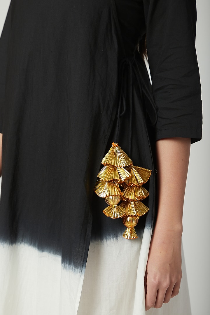 Black Ombre Wrap Summer Dress  by Ayinat By Taniya O'Connor at Pernia's Pop Up Shop