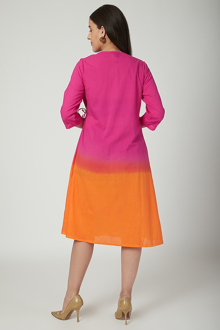 Fuchsia Ombre Wrap Summer Dress  by Ayinat By Taniya O'Connor at Pernia's Pop Up Shop