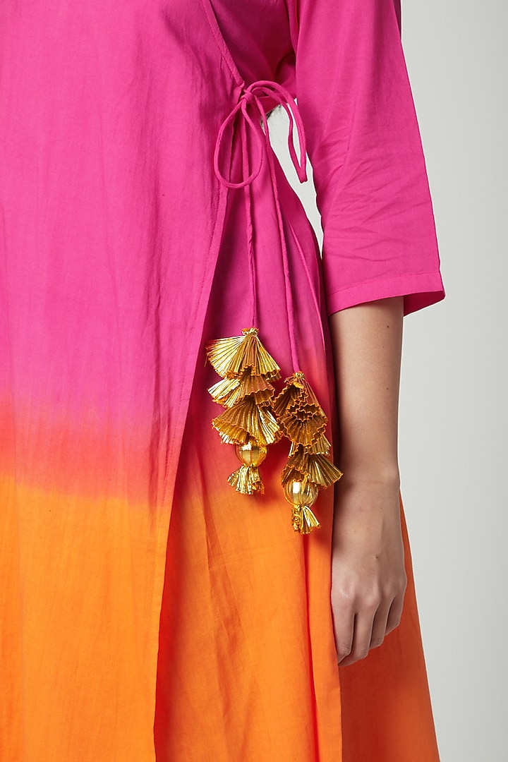 Fuchsia Ombre Wrap Summer Dress  by Ayinat By Taniya O'Connor at Pernia's Pop Up Shop