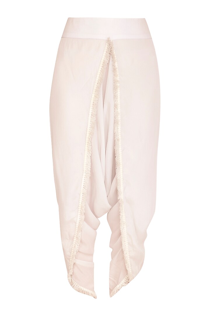 Blush Pink Printed & Embroidered Kaftan With Dhoti Pants by Ayinat By Taniya O'Connor at Pernia's Pop Up Shop