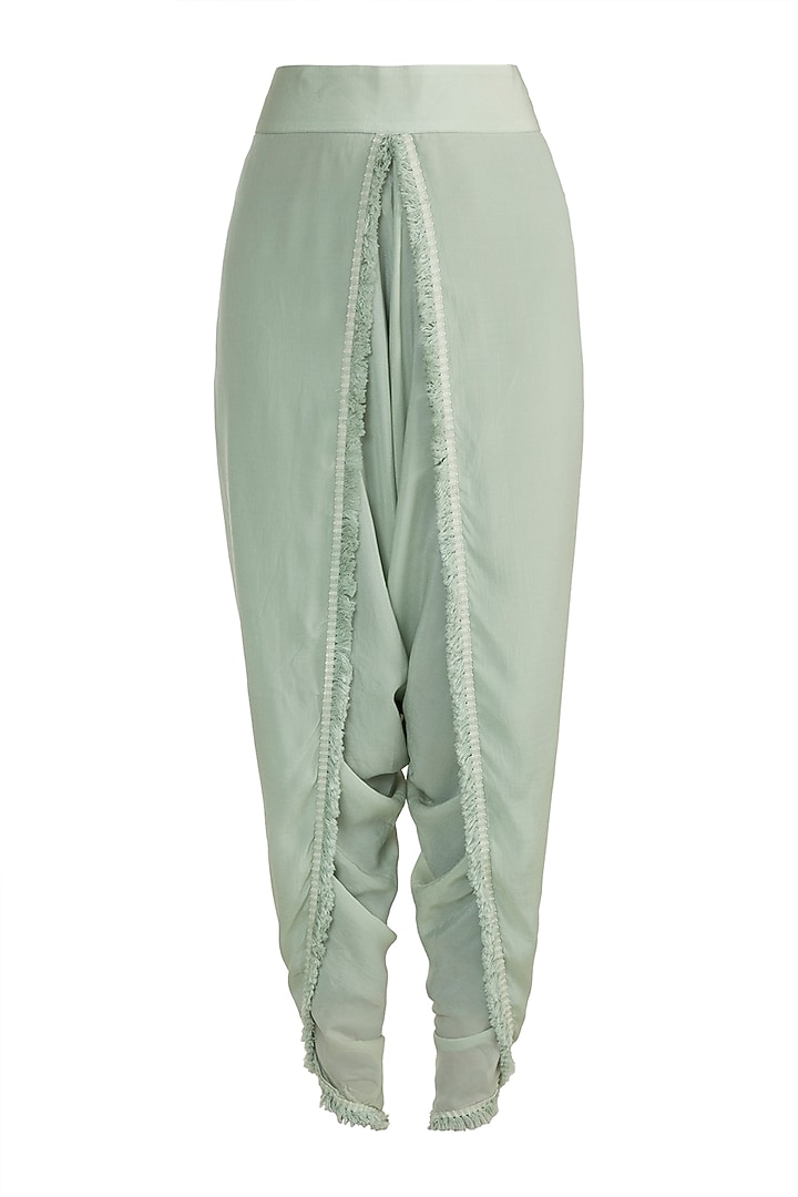 Mint Green Embellished Printed Tunic With Dhoti Pants by Ayinat By Taniya O'Connor at Pernia's Pop Up Shop