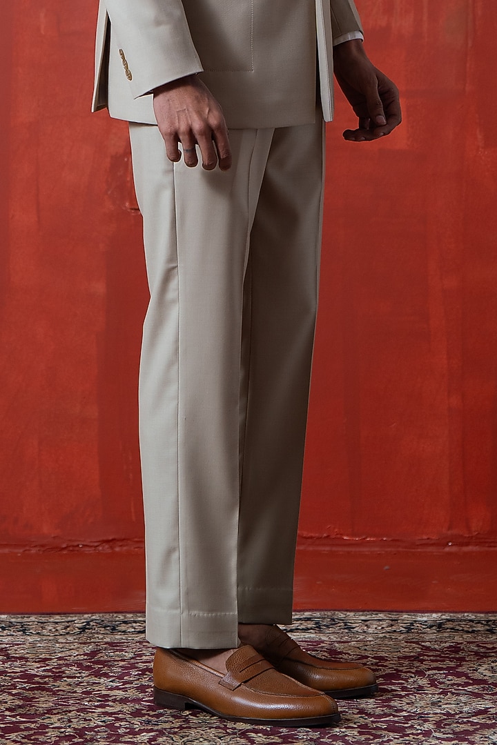 Beige Suiting Blazer Set by AYUSH JAIN at Pernia's Pop Up Shop